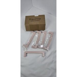 Ravinte Pink Cabinet Drawer Pull Handles 5 Pack Modern Square‎ Hardware 5"